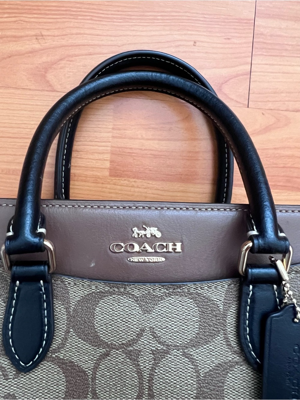 Coach Mini Darcie Caryall in Colorblock Signature Canvas - Picture 2 of 13